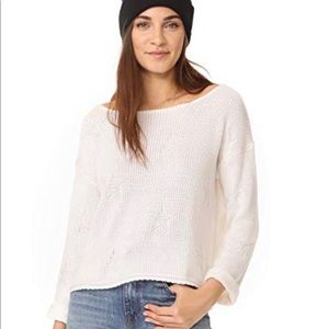 White Starred Rails Knit Sweater